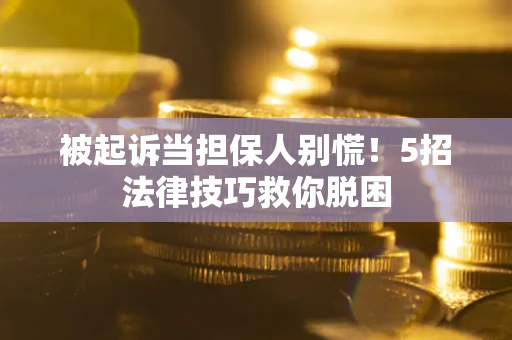 武汉被起诉当担保人别慌！5招法律技巧救你脱困