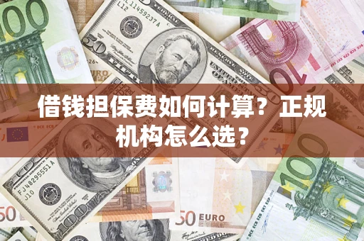武汉借钱担保费如何计算？正规机构怎么选？