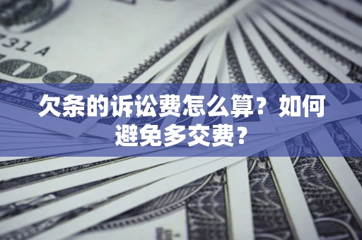 武汉欠条的诉讼费怎么算？如何避免多交费？