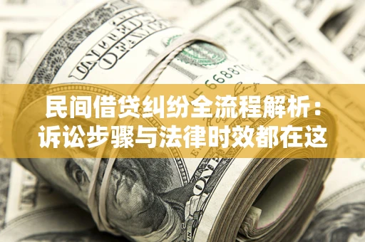 武汉民间借贷纠纷全流程解析：诉讼步骤与法律时效都在这儿了