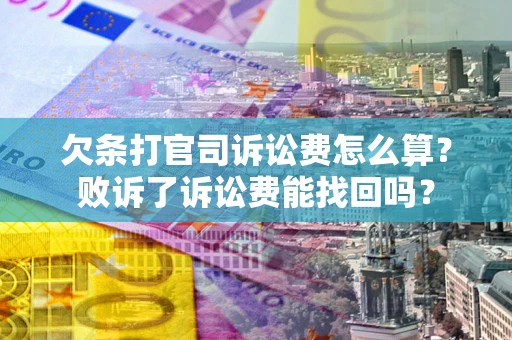 武汉欠条打官司诉讼费怎么算？败诉了诉讼费能找回吗？