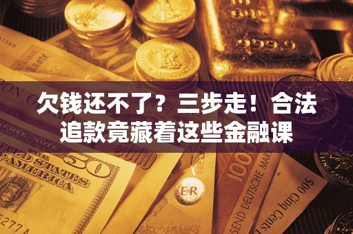 武汉欠钱还不了？三步走！合法追款竟藏着这些金融课